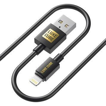 Кабель Luxe Cube USB - Lightning (M/M), 3А, 2 м, чорний (8886888698445) 340237 фото