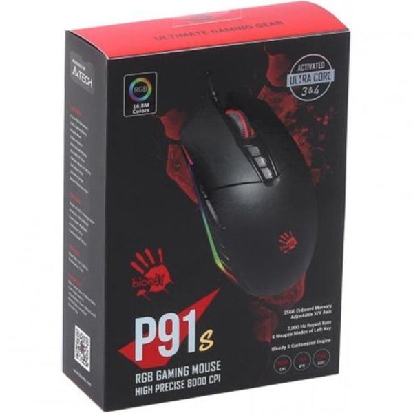 Миша Bloody P91s RGB Black 472865 фото