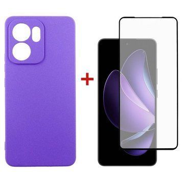 Чохол-накладка Dengos для Oppo Reno 13F Violet Full Glue (DG-KM-151) + захисне скло 563930 фото
