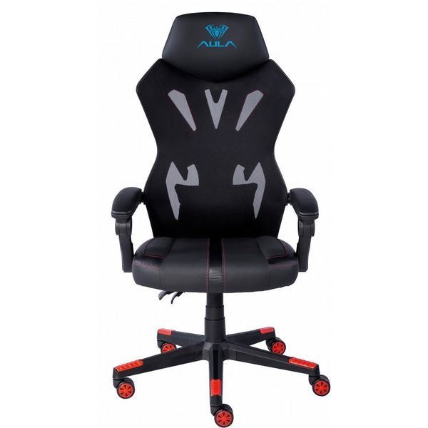 Крісло для геймерів Aula F010 Gaming Chair Black/Red (6948391286228) 486034 фото
