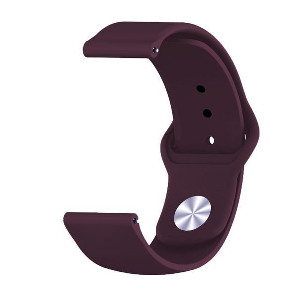 Силіконовий ремінець BeCover для Samsung Galaxy (20mm)/Watch 5/ Watch 4 40/44mm/Watch 4 Classic 42mm/Watch Active/Active 2 40/44mm/Watch 3 41mm/Gear S2/Classic/Gear Sport Purple-Wine (706178) 365685 фото