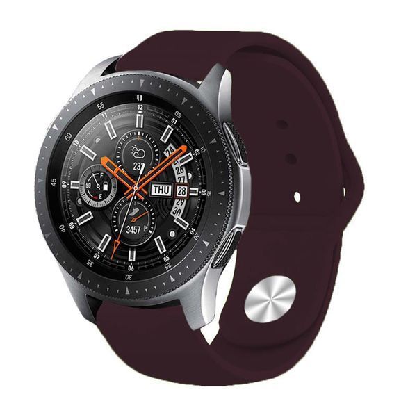 Силіконовий ремінець BeCover для Samsung Galaxy (20mm)/Watch 5/ Watch 4 40/44mm/Watch 4 Classic 42mm/Watch Active/Active 2 40/44mm/Watch 3 41mm/Gear S2/Classic/Gear Sport Purple-Wine (706178) 365685 фото