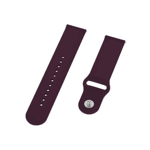Силіконовий ремінець BeCover для Samsung Galaxy (20mm)/Watch 5/ Watch 4 40/44mm/Watch 4 Classic 42mm/Watch Active/Active 2 40/44mm/Watch 3 41mm/Gear S2/Classic/Gear Sport Purple-Wine (706178) 365685 фото