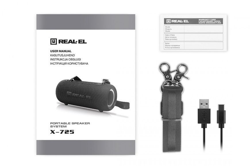 Акустична система REAL-EL X-725 Black 551371 фото