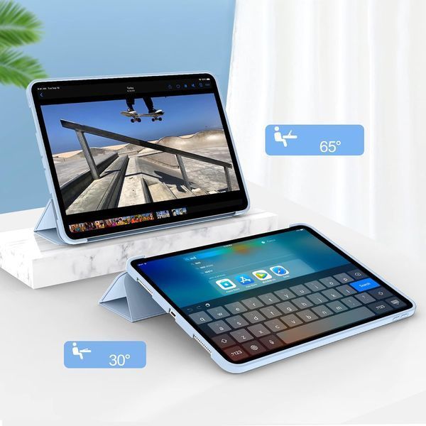 Чохол-книжка BeCover Tri Fold Soft TPU Silicone для Apple iPad Pro Pro 13" M4 2024 Light Blue (711753) 558418 фото