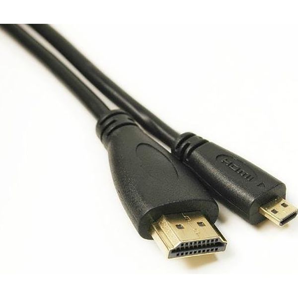 Кабель PowerPlant (KD00AS1242) HDMI-microHDMI v1.3, 2м, Black 184472 фото