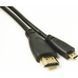 Кабель PowerPlant (KD00AS1242) HDMI-microHDMI v1.3, 2м, Black 184472 фото 3