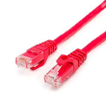 Патч-корд UTP Atcom RJ45, Cat.6, мідь, 3 м, червоний 187049 фото