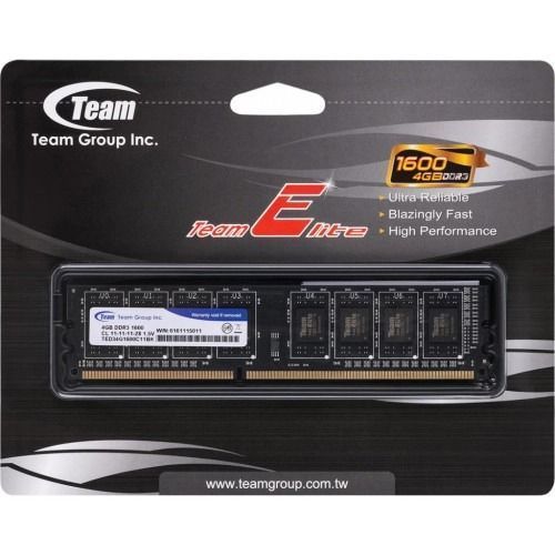 Модуль пам`ятi DDR3 4GB/1600 Team Elite (TED34G1600C1101) 56455 фото