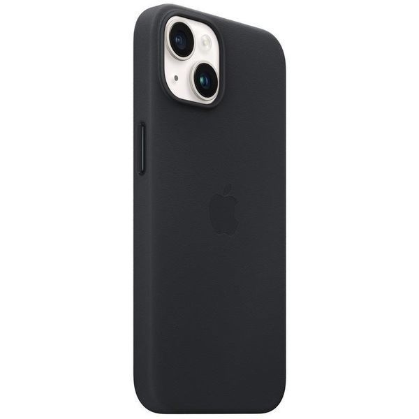 Чохол-накладка Apple Leather Case with MagSafe для Apple iPhone 14 Midnight (MPP43) 478525 фото