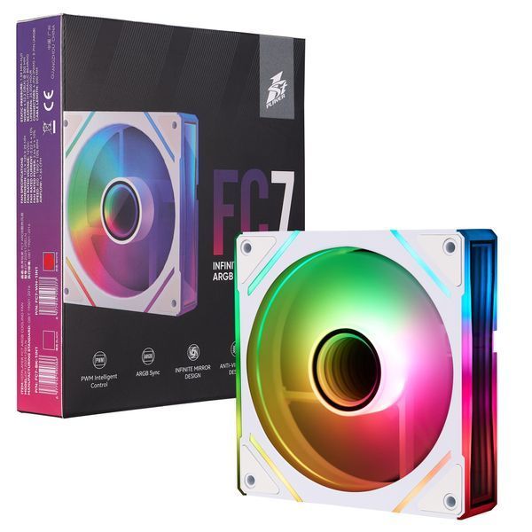 Вентилятор 1stPlayer FC7 White (FC7-WH-1IN1) 553561 фото