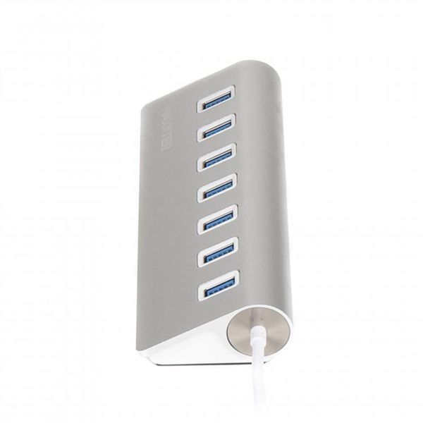 USB-хаб Maxxter 7 ports Silver (HU3A-7P-01) 344910 фото