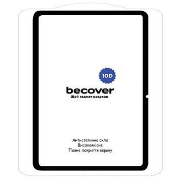 Захисне скло BeCover 10D для Xiaomi Poco Pad 12.1" Black (711577) 559641 фото