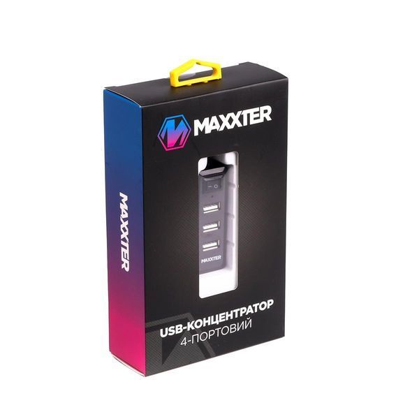 USB-хаб Maxxter 4 ports (HU2A-4P-AC-03) 540720 фото
