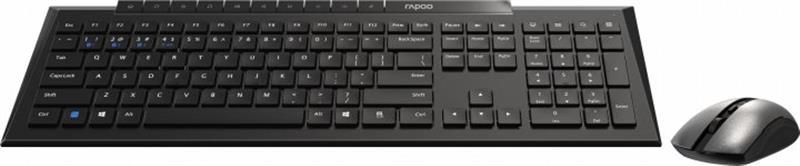 Комплект (клавіатура, миша) бездротовий Rapoo 8210M Wireless Black 445017 фото