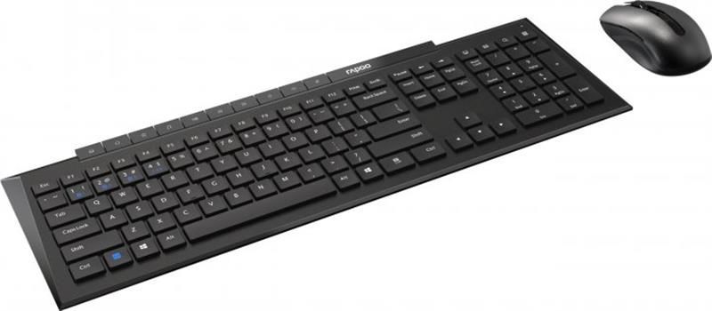 Комплект (клавіатура, миша) бездротовий Rapoo 8210M Wireless Black 445017 фото