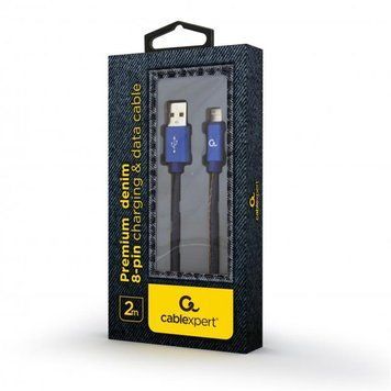 Кабель Cablexpert USB - Lightning (M/M), преміум, 2 м, синій (CC-USB2J-AMLM-2M-BL) 270966 фото