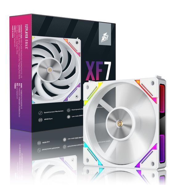 Вентилятор 1stPlayer XF7 White (XF7-WH-1IN1) 553565 фото