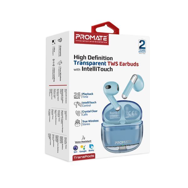 Bluetooth-гарнітура Promate TransPods Blue 541405 фото