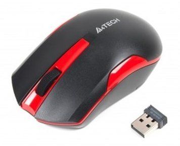 Миша бездротова A4Tech G3-200N Black/Red USB V-Track 201637 фото