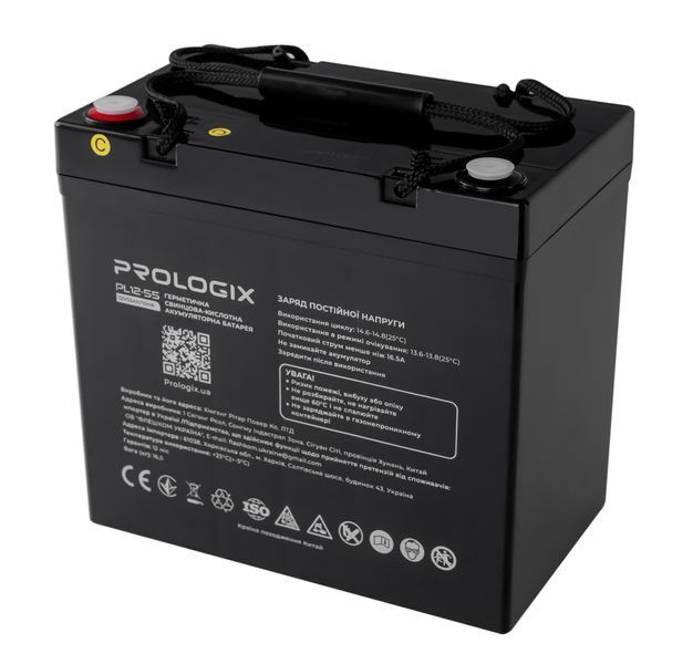 Акумуляторна батарея Prologix 12V 55AH (PL12-55) AGM 513925 фото