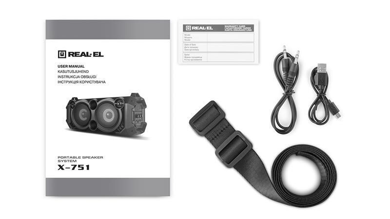 Акустична система REAL-EL X-751 Black 447689 фото