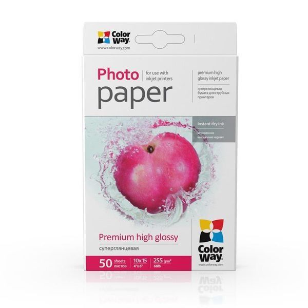 Фотопапiр CW суперглянсовий 255г/м2 10х15см 50арк. (PSG2550504R) 40987 фото