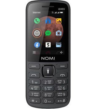 Мобiльний телефон Nomi i2403 Dual Sim Black 485080 фото