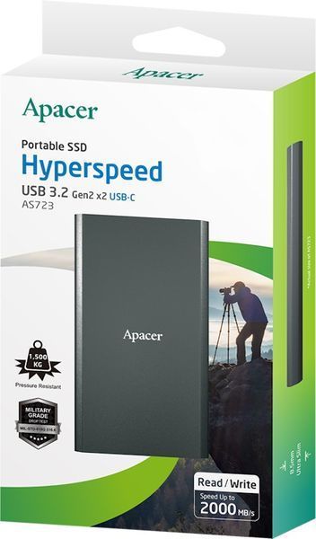 Накопичувач зовнішній SSD USB 2.0TB Apacer S723B (AP2TBAS723B-1) 525218 фото