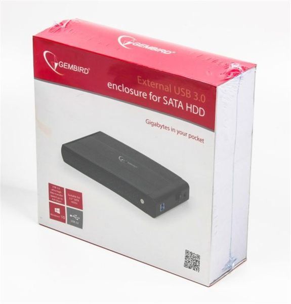 Зовнішня кишеня Gembird SATA HDD 3.5", USB 3.0, Black (EE3-U3S-3) 203374 фото