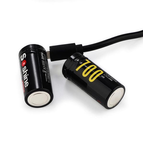 Акумулятор Soshine CR123A/16340 microUSB 700mAh 1шт 481622 фото