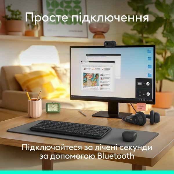 Клавiатура бездротова Logitech K250 Graphite (920-013822) 561352 фото