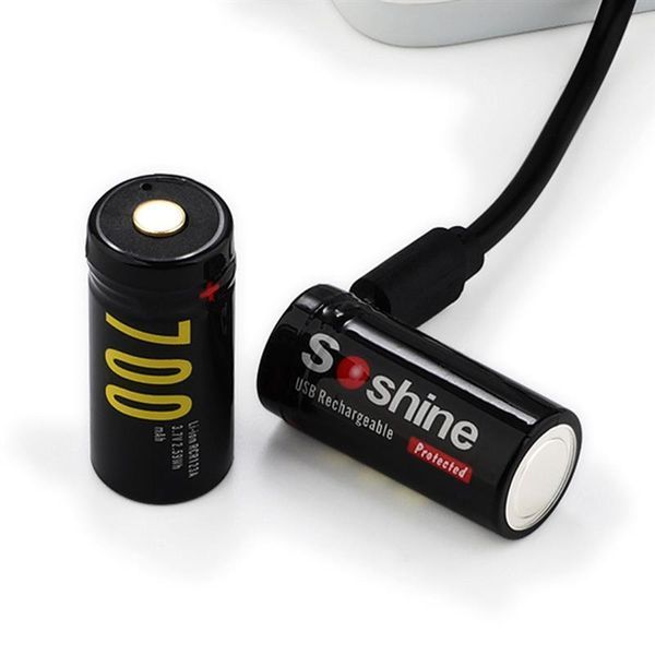 Акумулятор Soshine CR123A/16340 microUSB 700mAh 1шт 481622 фото