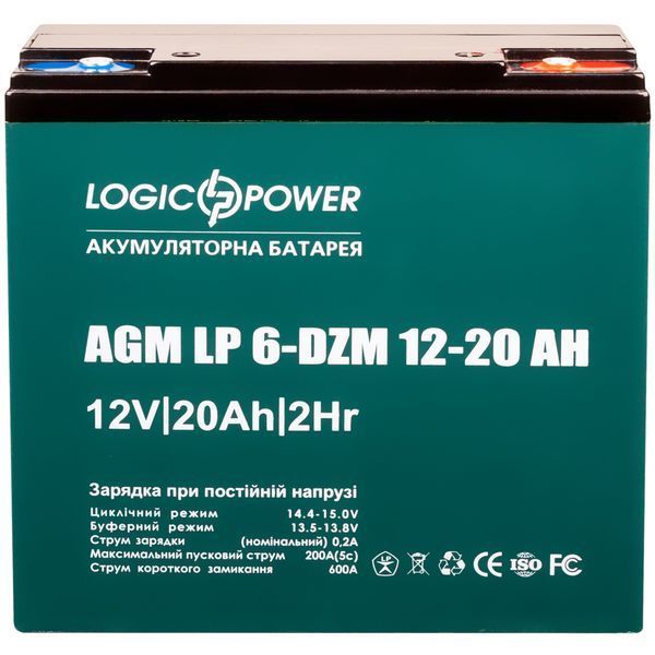 Акумуляторна батарея LogicPower LP 12V 20AH (6-DZM-12-20) AGM 261881 фото