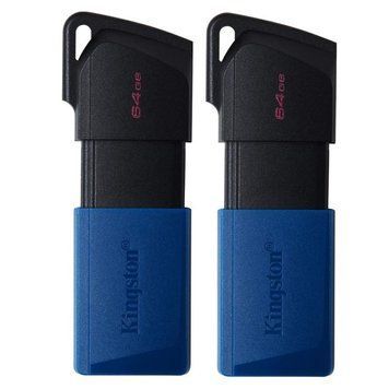 Флеш-накопичувач USB3.2 2x64GB Kingston DataTraveler Exodia M Black/Blue (DTXM/64GB-2P) 483460 фото