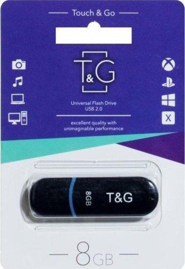 Флеш-накопичувач USB 8GB T&G 012 Classic Series Black (TG012-8GBBK) 371090 фото