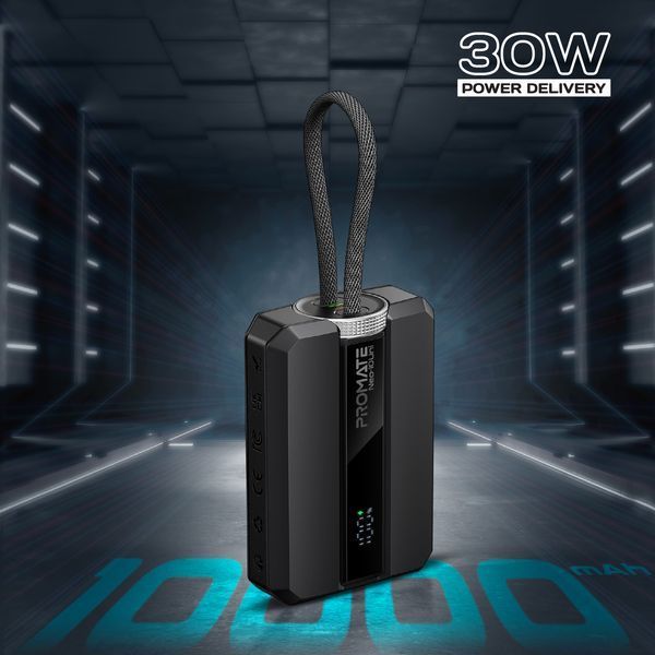 Універсальна мобільна батарея Promate Neo-10Uni 10000mAh 30W Black 541510 фото