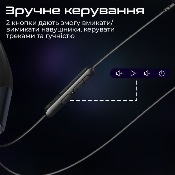 Bluetooth-гарнітура Promate Leap-200h Black 549312 фото