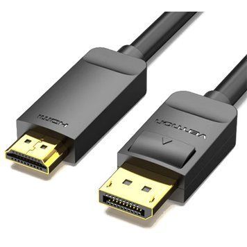 Кабель Vention DisplayPort - HDMI (M/M), 3 м, Black (HAGBI) 456124 фото