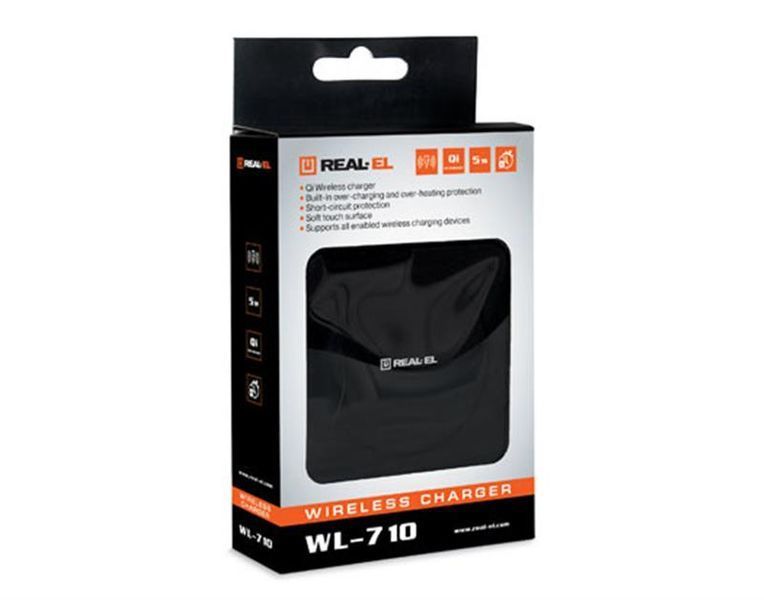 Бездротовий зарядний пристрій REAL-EL WL-710 1.5A 5W Black 296272 фото