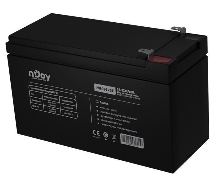 Акумуляторна батарея Njoy HR09122F 12V 9AH (BTVACIUOCTH2FCN01B) AGM 332673 фото