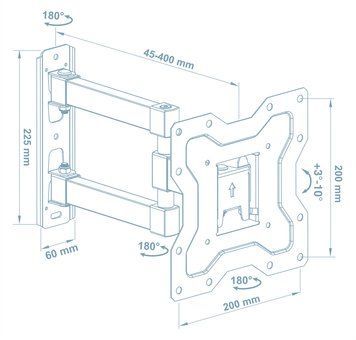 Кронштейн Walfix R-354B (VESA200х200) 241761 фото