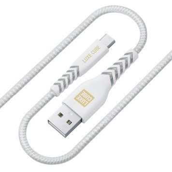 Кабель Luxe Cube Kevlar USB - micro USB (M/M), 1.2 м, білий (8886668686266) 340035 фото
