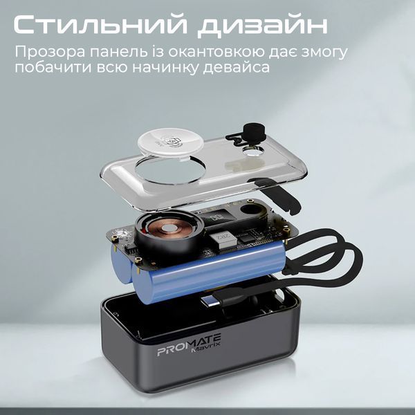 Універсальна мобільна батарея Promate Mavrix 10000mAh 35W Black 541508 фото