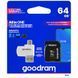 Карта пам`ятi MicroSDXC 64GB UHS-I Class 10 Goodram + SD-adapter + OTG Card reader (M1A4-0640R12) 244845 фото 3
