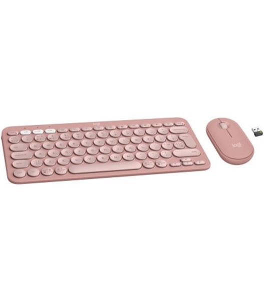 Комплект (клавіатура, миша) бездротовий Logitech Pebble 2 Combo Rose (920-012241) 479772 фото