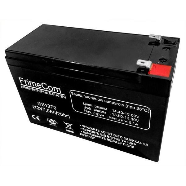 Акумуляторна батарея FrimeCom 12V 7AH (GS1270) AGM 255505 фото