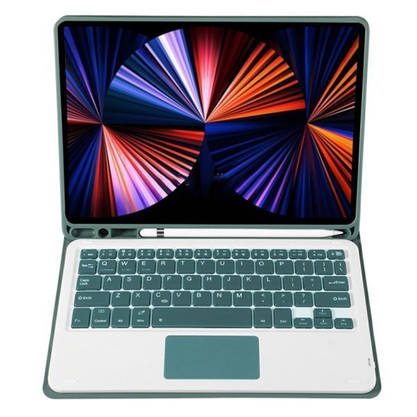 Чохол з бездротовою клавіатурою (TouchPad) BeCover для Apple iPad Air 13 (2024/2025) Dark Green (712603) 552184 фото