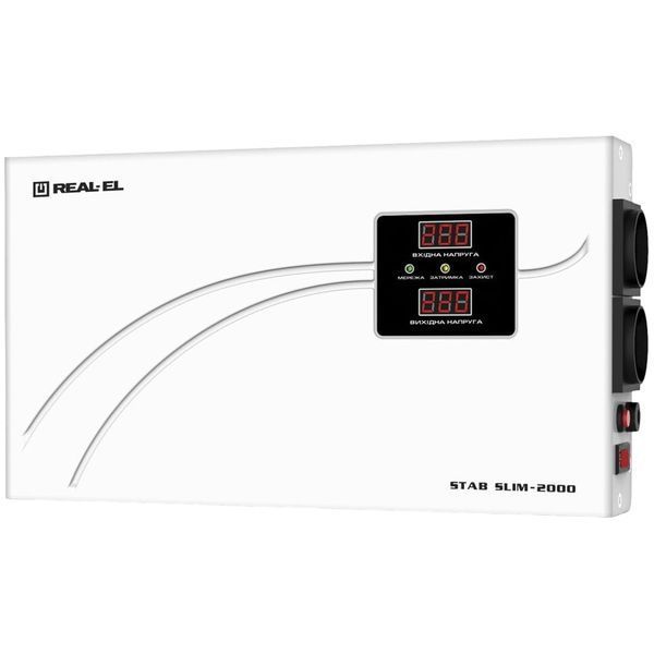 Cтабілізатор REAL-EL STAB SLIM-2000 White 172432 фото