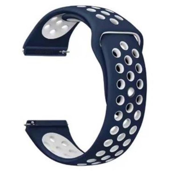 Ремінець BeCover Nike Style для Xiaomi Amazfit Bip/Bip Lite/Bip S Lite/GTR 42mm/GTS/TicWatch S2/TicWatch E Blue-White (705707) 348683 фото